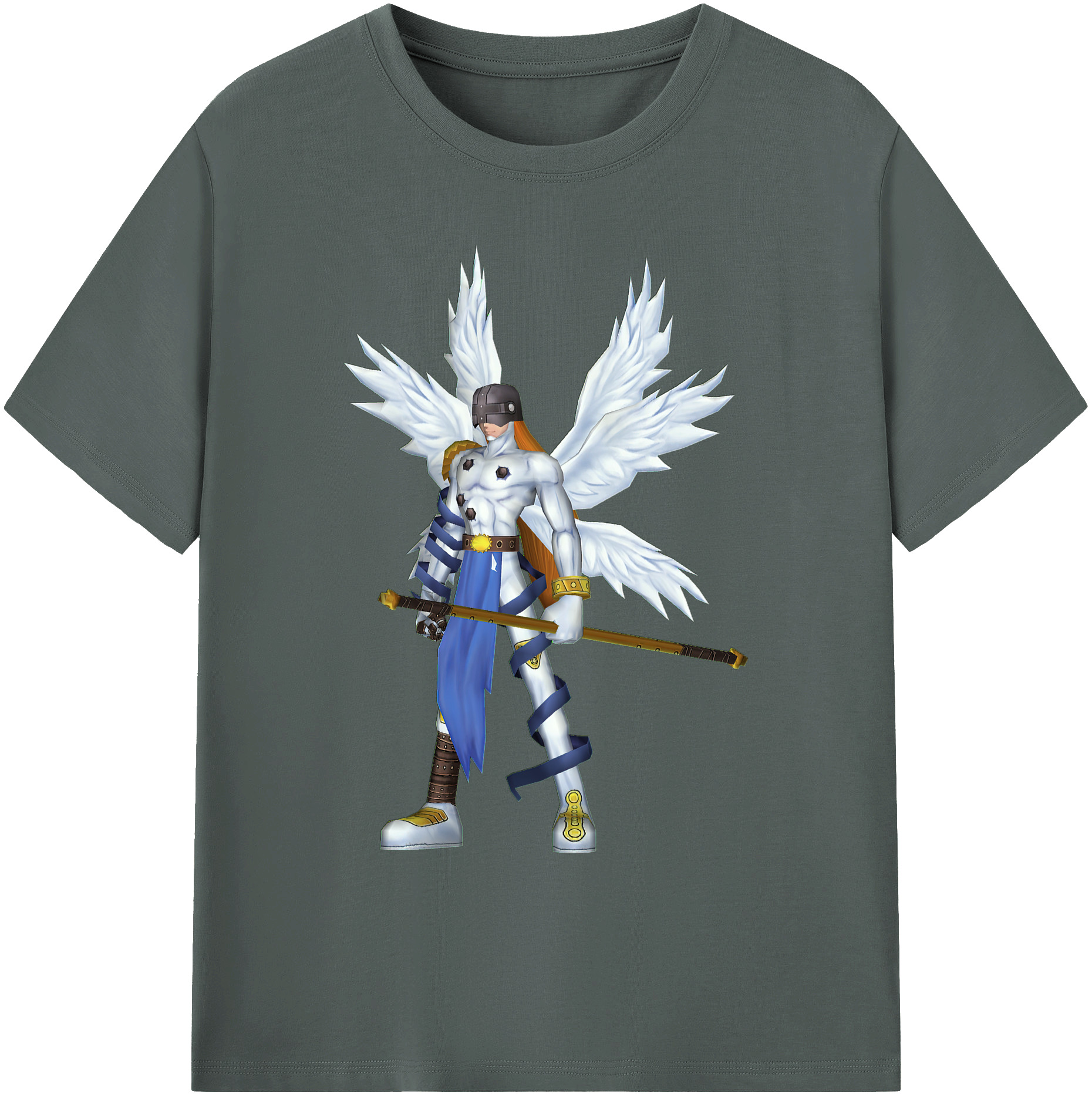 （画像用） Digimon デジタルモンスター/デジモン 綿100％ メンズ半袖Tシャツ｜肌触りやわらか＆通気性